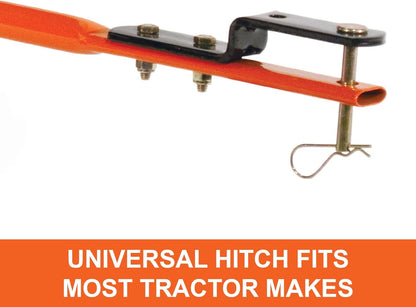 100-Pound Tow-Behind Broadcast Spreader for Lawn Tractors and ATVs with 10-Foot Spread Width