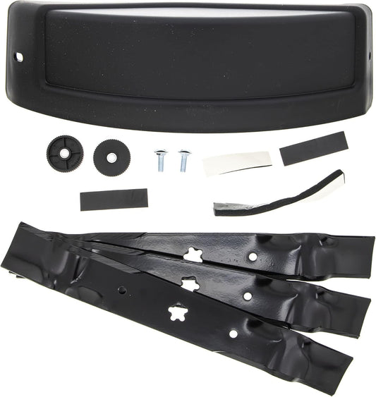 Premium 3-Blade Mulch Kit for 50 to 54 Inch Riding Mower Decks with High-Lift Blades and Deck Baffle