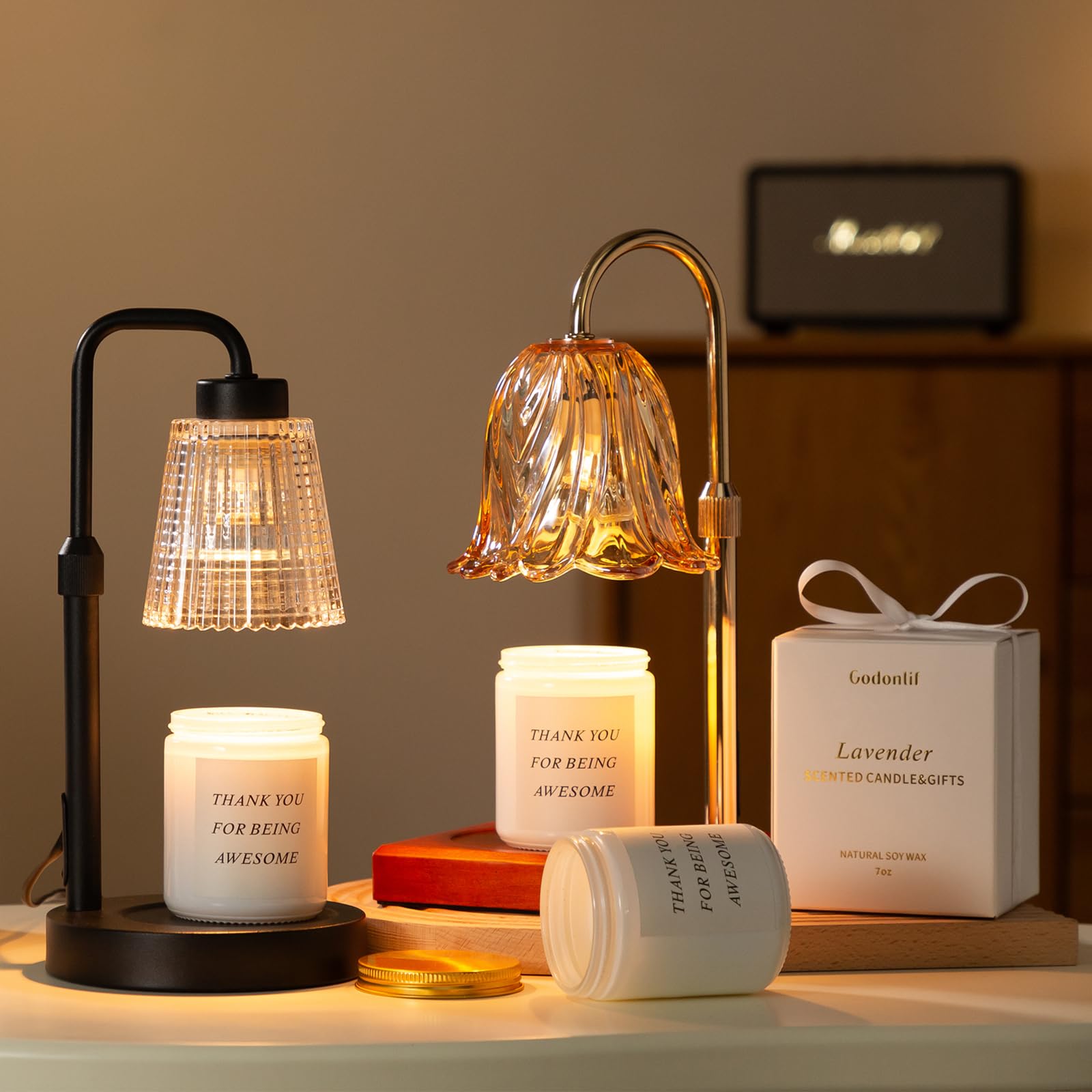 Candle Warmer Lamp with Timer & Dimmable Light for Home Décor and Gifts
