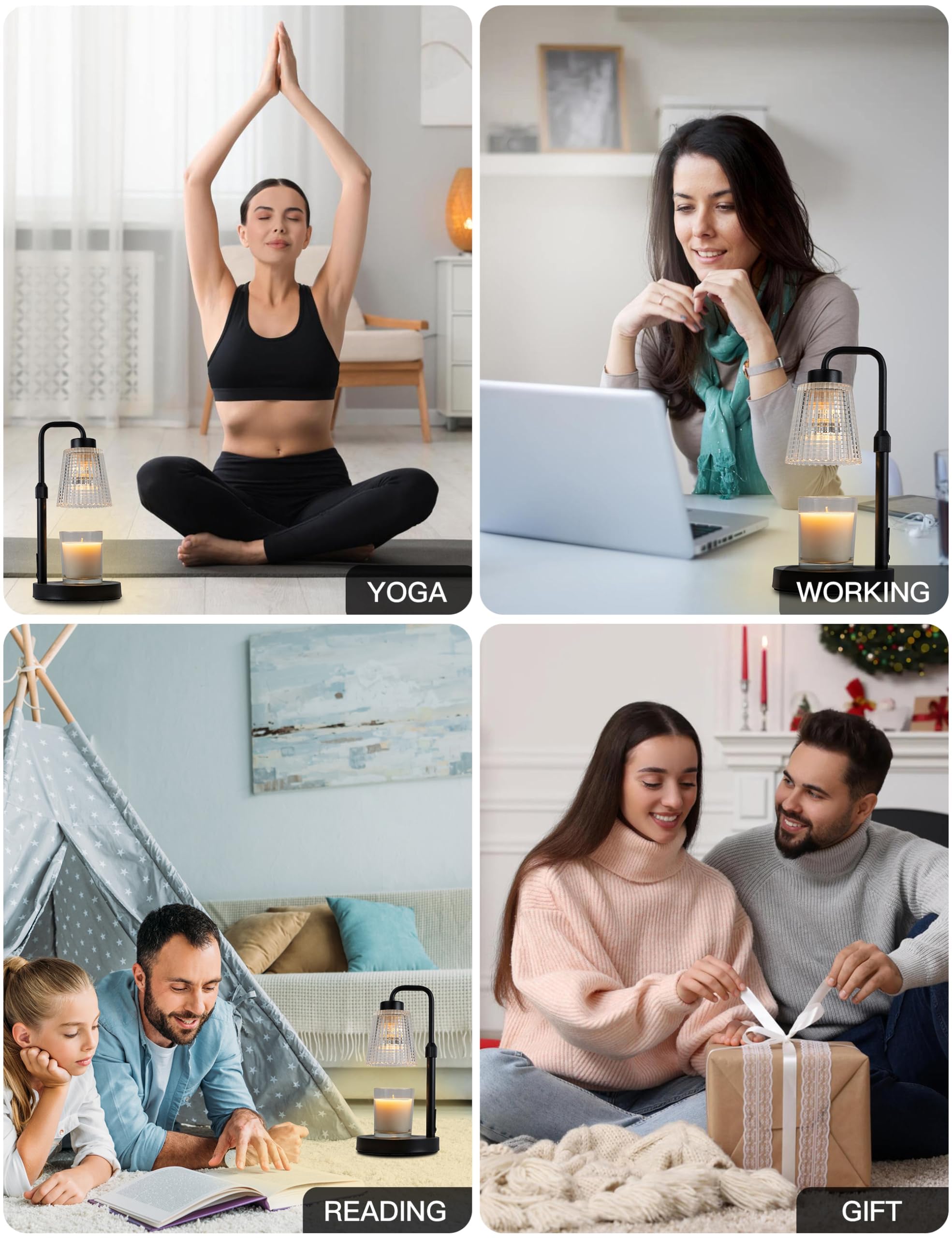 Candle Warmer Lamp with Timer & Dimmable Light for Home Décor and Gifts