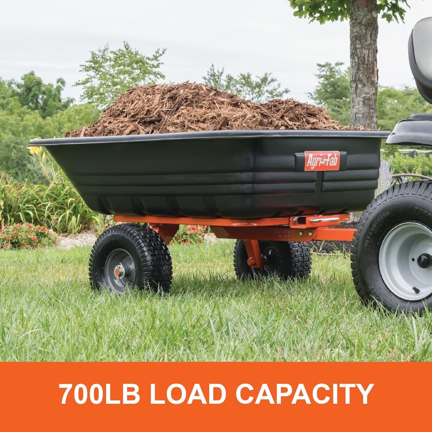 16 cu. ft. Heavy-Duty Steel Tow-Behind Dump Cart with 800 lb Load Capacity