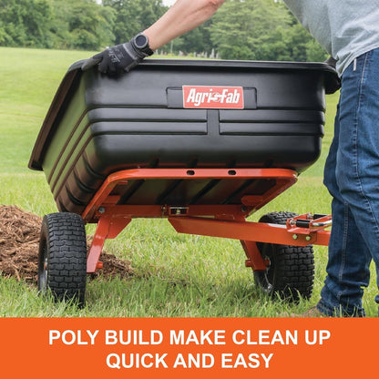 16 cu. ft. Heavy-Duty Steel Tow-Behind Dump Cart with 800 lb Load Capacity