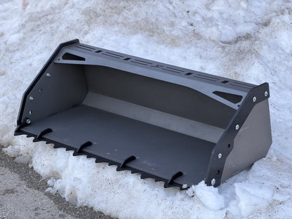 Universal Front-End Loader Attachment for Garden Tractors with 350 lb Lift Capacity and 38-Inch Bucket