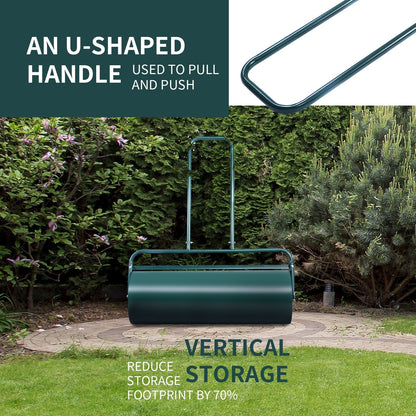 36-Inch Tow-Behind Steel Lawn Roller, Sand or Water Fillable to 600 lb